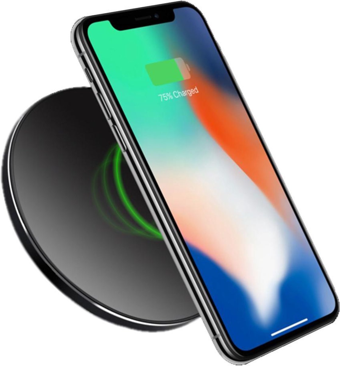 Draadloze Oplader 15W Geschikt voor Smartphones- Wireless Charger - Fast Charger - Geschikt voor alle Draadloos Oplaadbare Smartphones - Zwart