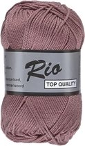 Lammy yarns Rio katoen garen - vintage roze (760) - naald 3 a 3,5 mm - 1 bol