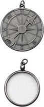 Tim Holtz Assemblage charms - 2 stuks - compass monocle