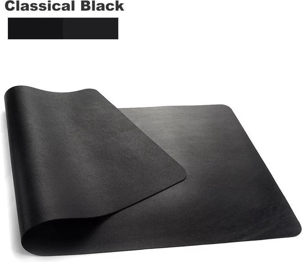 1pc sous-Main en Cuir PU 80x40cm - Noir - Bords Cousus - Grand - Tapis de  Souris XXL - Tapis