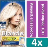 Schwarzkopf Blonde - Haarverf - L101 Platina Blond - 4 stuks - Voordeelverpakking