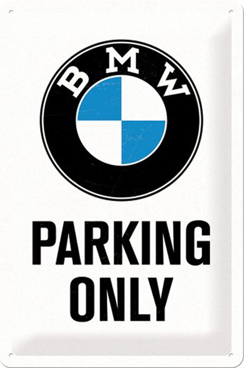 Nostalgic Art Merchandising BMW Parking Only Metalen Wandbord 20x30 cm