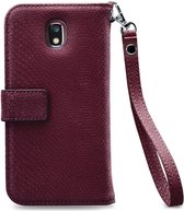 Samsung Galaxy J5 (2017) Hoesje - Mobilize - Gelly Zipper Serie - Kunstlederen Bookcase / 2in1 Case - Bordeaux - Hoesje Geschikt Voor Samsung Galaxy J5 (2017)