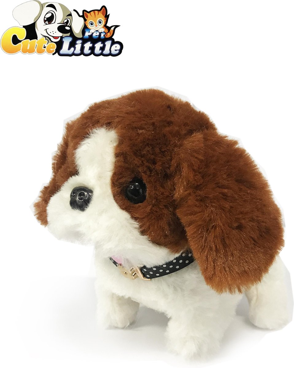 Schattig speelgoed hondje blaft en loopt - Cute Little Puppy - 18cm  (inclusief batterijen) | bol.com