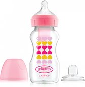 Bol.com Dr. Brown's Options+ Anti-colic Transition Bottle - Bottle to Sippy starterkit BH - 270 ml - roze aanbieding