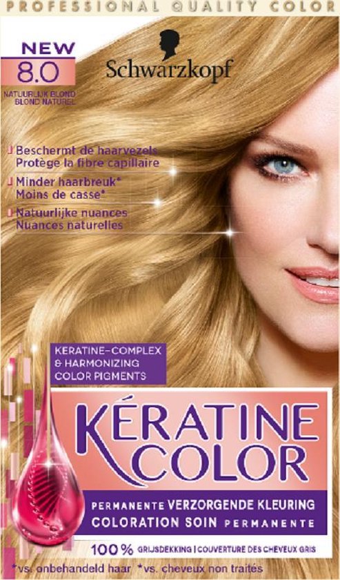 Schwarzkopf Keratine Color 8.0 Natuurlijk Haarverf - 1 stuk