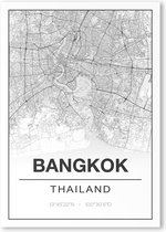Poster/plattegrond BANGKOK - 30x40cm
