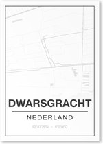 Poster/plattegrond DWARSGRACHT - 30x40cm