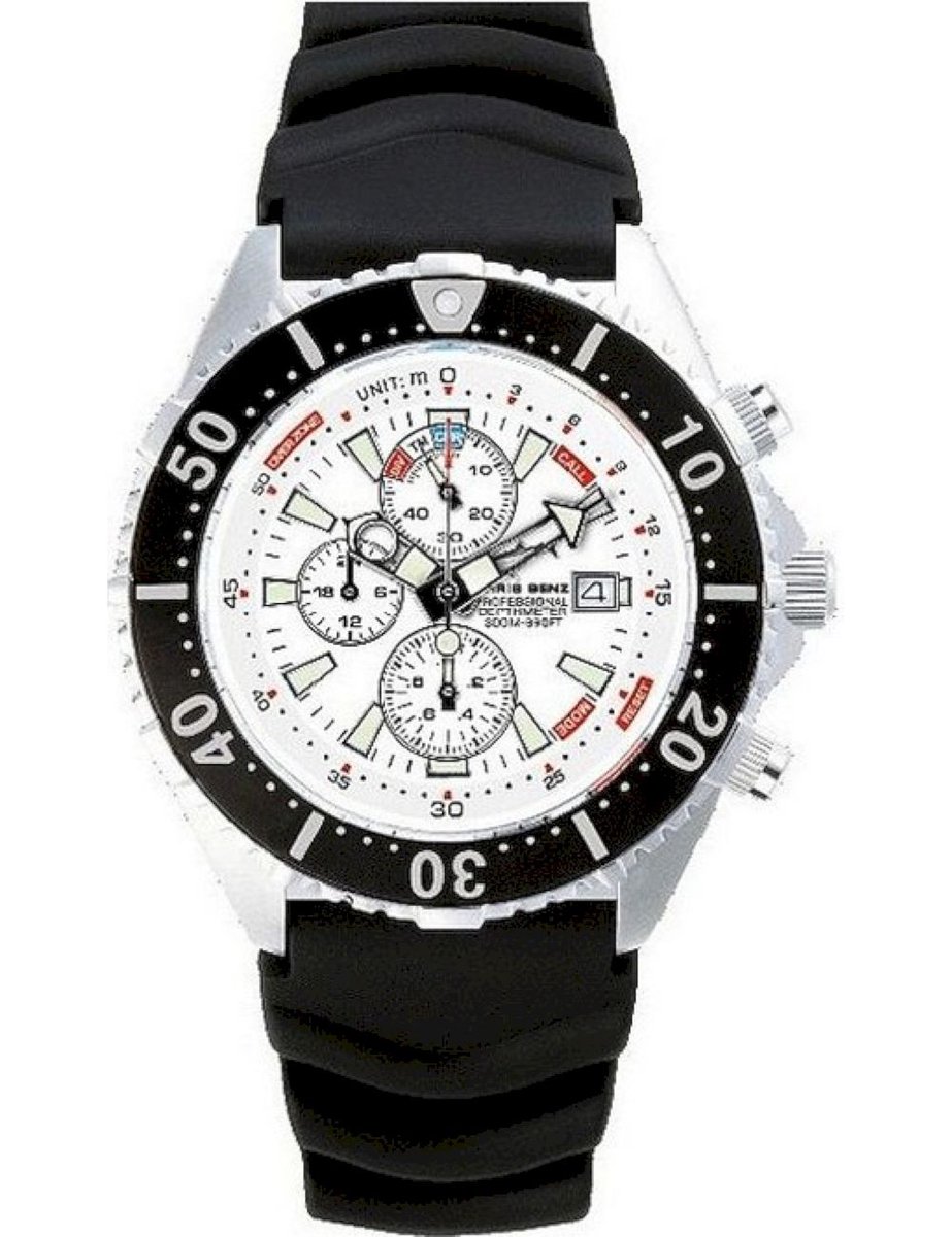 Chris Benz Duikerhorloge Depthmeter Chronograaf CB-C300-W-KBS