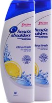 Head & Shoulders Citrus Fresh - Voordeelverpakking 2x280ml - Shampoo