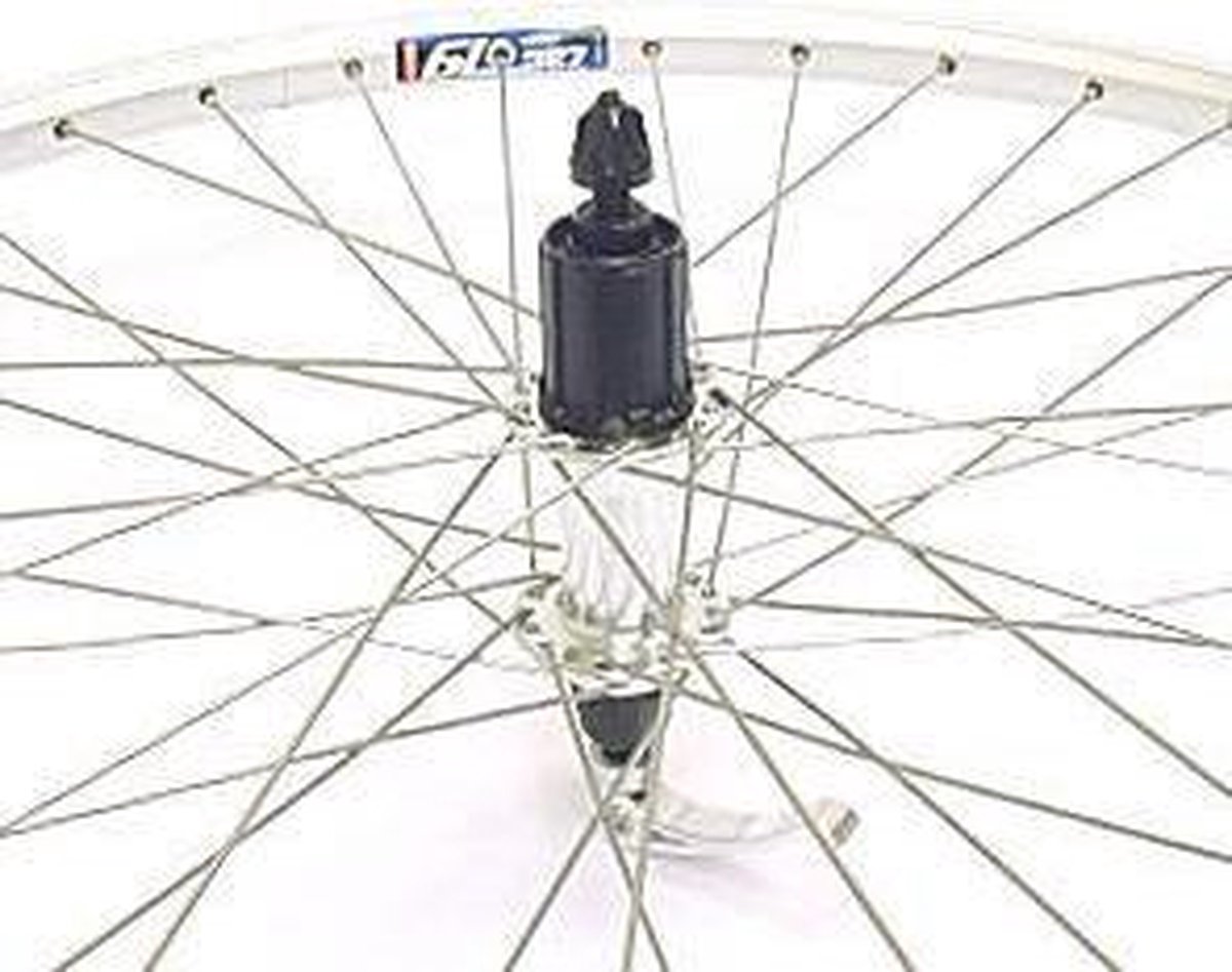 Roland achterwiel 28 uitval cass 8/9v ZAC19 zilver RVS spk
