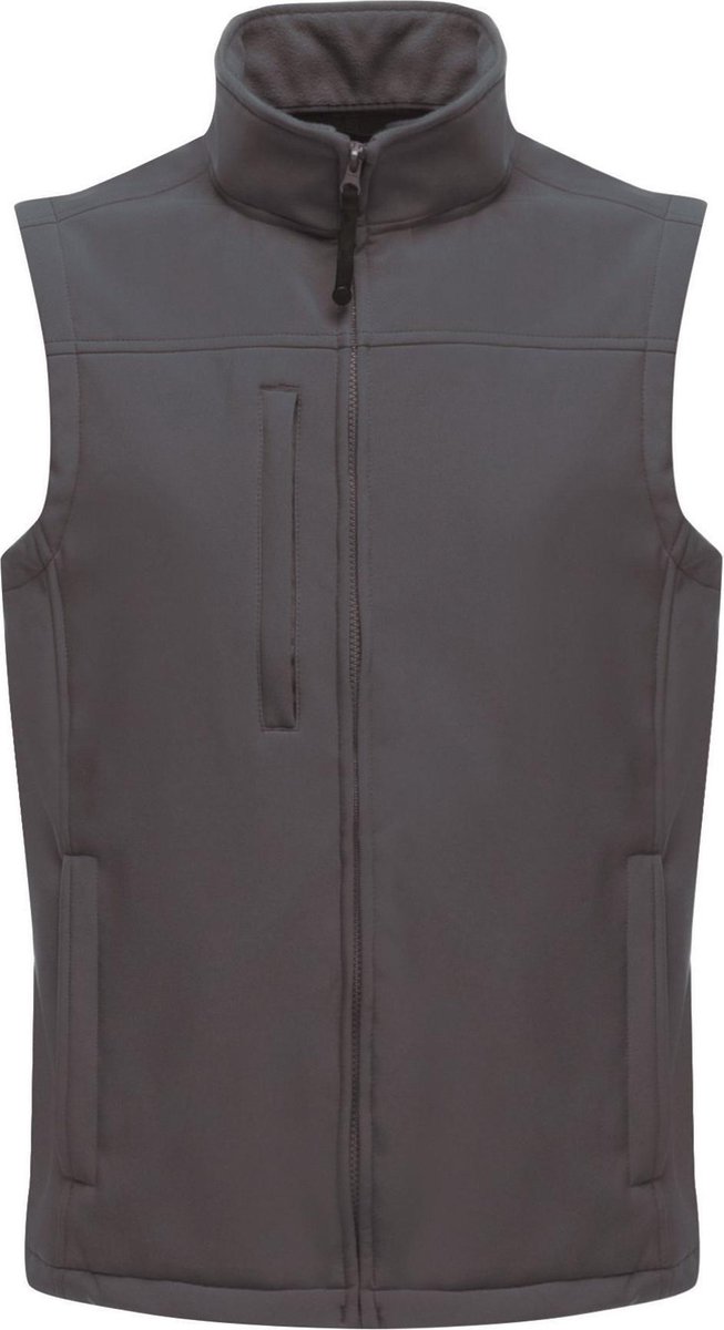 Vest Heren Outdoor Zip Front High Collar Grijs