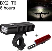 Let op type!! BX2 USB opladen fiets Light front Stuur LED Light (6 uur  T6 PLUS A02 lamp)