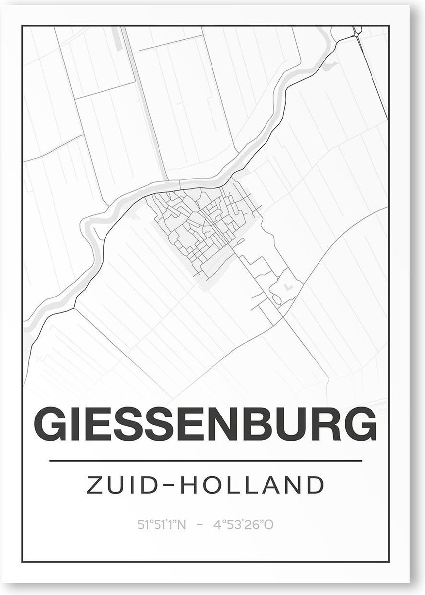 Poster/plattegrond GIESSENBURG - A4 | bol