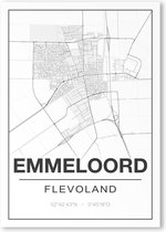 Poster/plattegrond EMMELOORD - 30x40cm