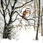 Ambiente Winter Owl papieren servetten