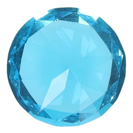 Perth Blackborough Zeeman Diplomaat Aqua blauwe nep diamant 4 cm van glas - 1 stuks - Decoratie diamanten aqua  blauw | bol.com