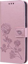 Luxe Bookcase voor Huawei Mate 20 Pro - Roze - Bloemen