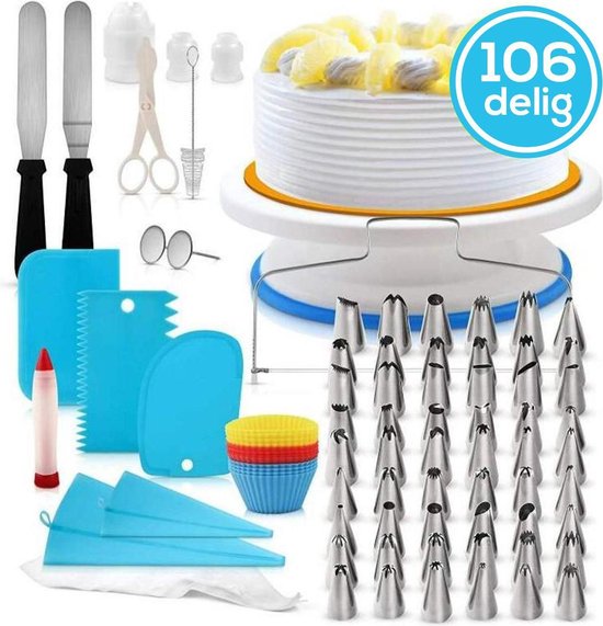 Luxe Taart of Cake Decoratie Set 106 Delig Startersset met alle