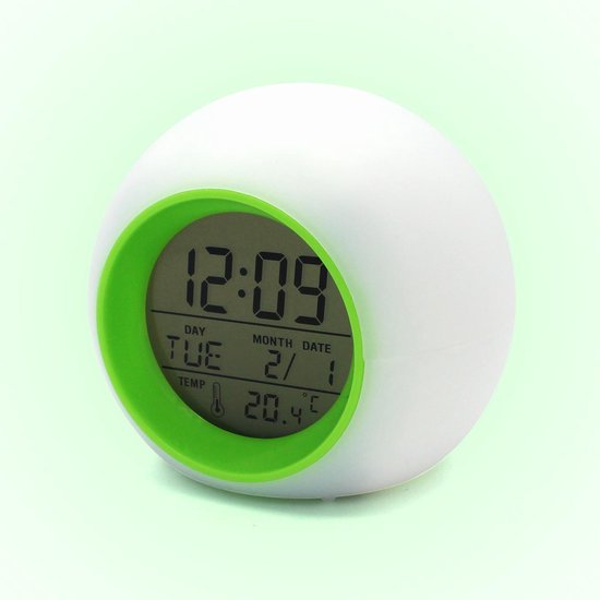 JAP Clocks AC71 Wekker digitaal Alarmklok Kinderen Groen