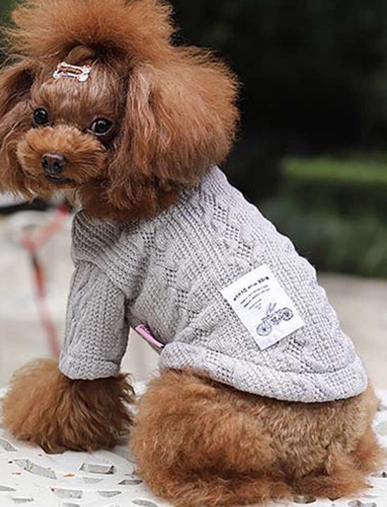 Honden trui - Warme wollen trui voor honden - Grijs - Maat XS | bol.com
