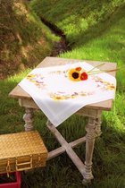 Tafelkleed kit Zonnebloemen en vlinders - Vervaco - PN-0021558