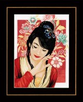 Telpakket kit Aziatisch bloemenmeisje  - Lanarte - PN-0149999