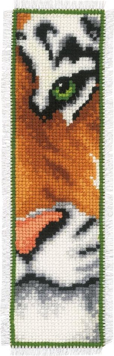 Vervaco - Bladwijzer kit - Tijger - PN-0011281 - Borduren - Borduurpakket - Borduurpakket volwassenen - Borduurpakket kind