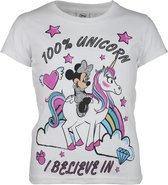 Minnie Mouse 100% Unicorn meiden shirt wit