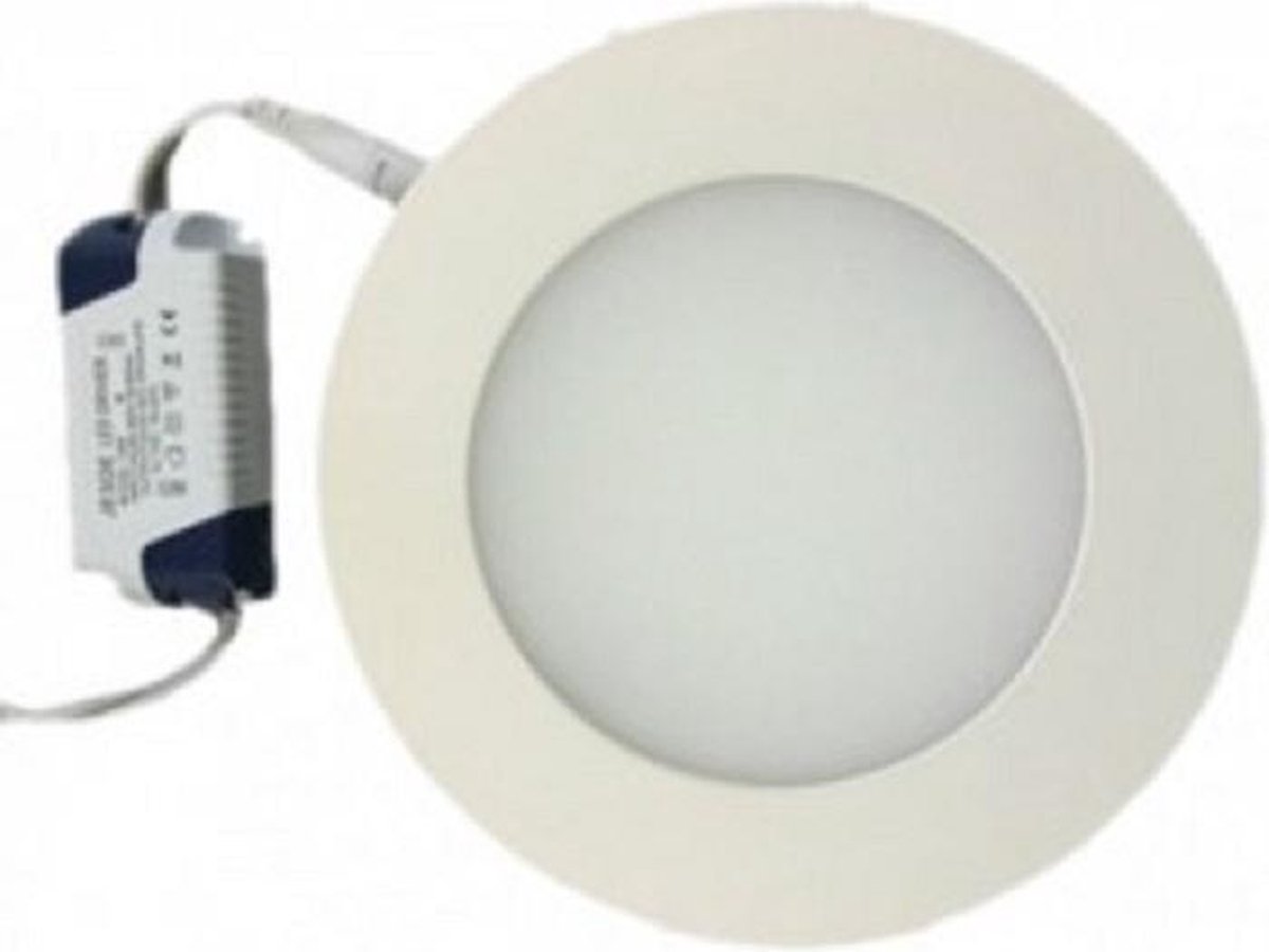 6w Led paneel - Rond - Dimbaar - 6400K - Koud wit