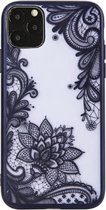 Luxe Back Cover voor Apple iPhone 11 Pro - Zwart - PC hard case - Bloemen