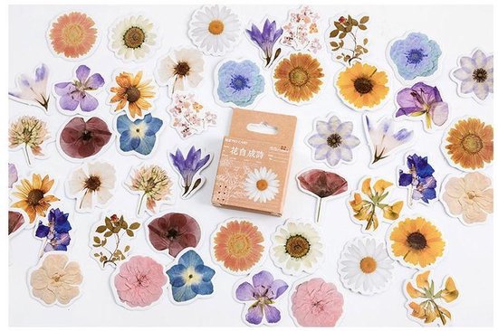 Set van 46 stickers - Bloemen 2 - Flower sticker - Mo-Card