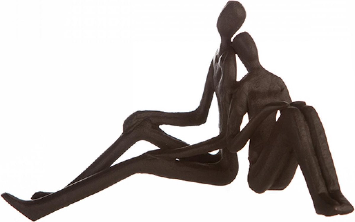 Gilde Handwerk - Sculptuur - Back to back - Zwart - Gietijzer