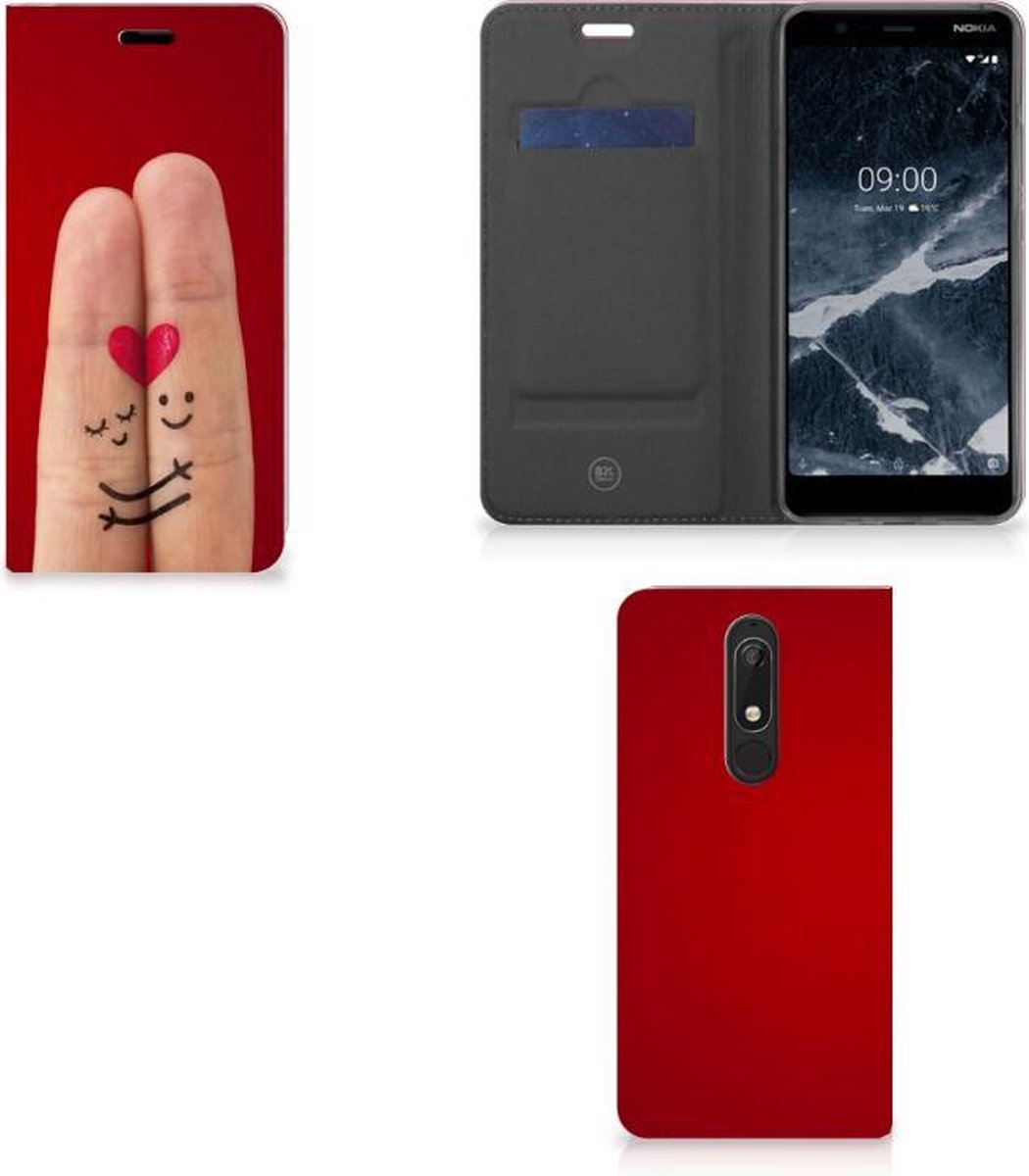 Nokia 5.1 (2018) Hippe Standcase Liefde - Origineel Romantisch Cadeau