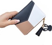 Dames Portemonnee Compact | Mini Wallet Portefeuille | Mini Portefeuille | Elegant | Kunstleer  |  Zwart