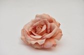 Kunstbloemen En Overige - Iced Rose Head W/clip Reims 14cm Peach