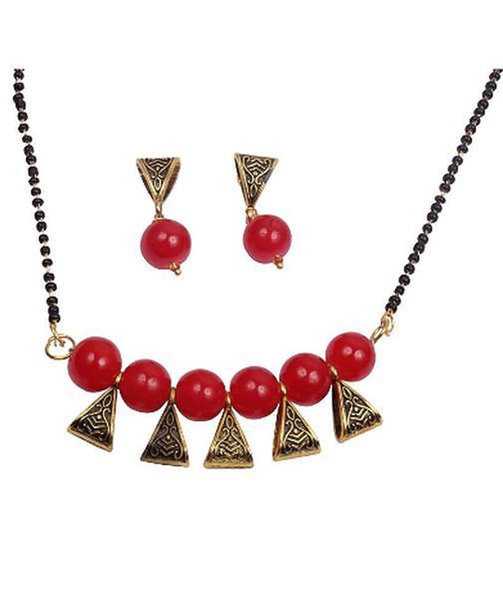 N3 Collecties Mangalsutra Ketting - Rood