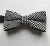 Vlinderstrik Prince of Wales Dogtooth - Zwart Wit Blauw geruit | Strik - Das - Vlinderdas | Bruidegom | Classic | Bruiloft - Feest - Gala - Glamour - Gelegenheid - Event | Kerst - Feestdagen 