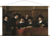 De staalmeesters | Rembrandt van Rijn | oude meesters | Textieldoek | Textielposter | Wanddecoratie | 60CM x 40CM” | Schilderij