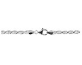 zilveren koord armband 19 cm voor dames