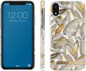 Fashion Backcover iPhone Xr hoesje - Platinum Leaves
