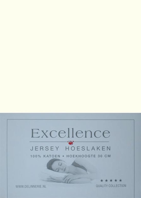Excellence Jersey Hoeslaken - Tweepersoons - 140x200/210 cm - Natural