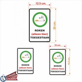 Roken hier toegestaan sticker set van 3 stickers.