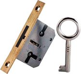 SENCYS insteek meubelslot 25 mm inbouw incl 1 sleutel | MESSING