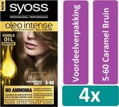 Syoss Oleo Intense 5-60 Caramel Bruin Haarverf 4 stuks Voordeelverpakking