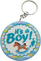 Akyol - It's a boy sleutelhanger - Het is een jongen sleutelhanger - baby shower boy artikelen - kraambezoek - kraamfeest - geboren kind - feestje - babyfeest - geboortefeest - kraamfeestje decoratie feest pakket voor geboorte jongen
