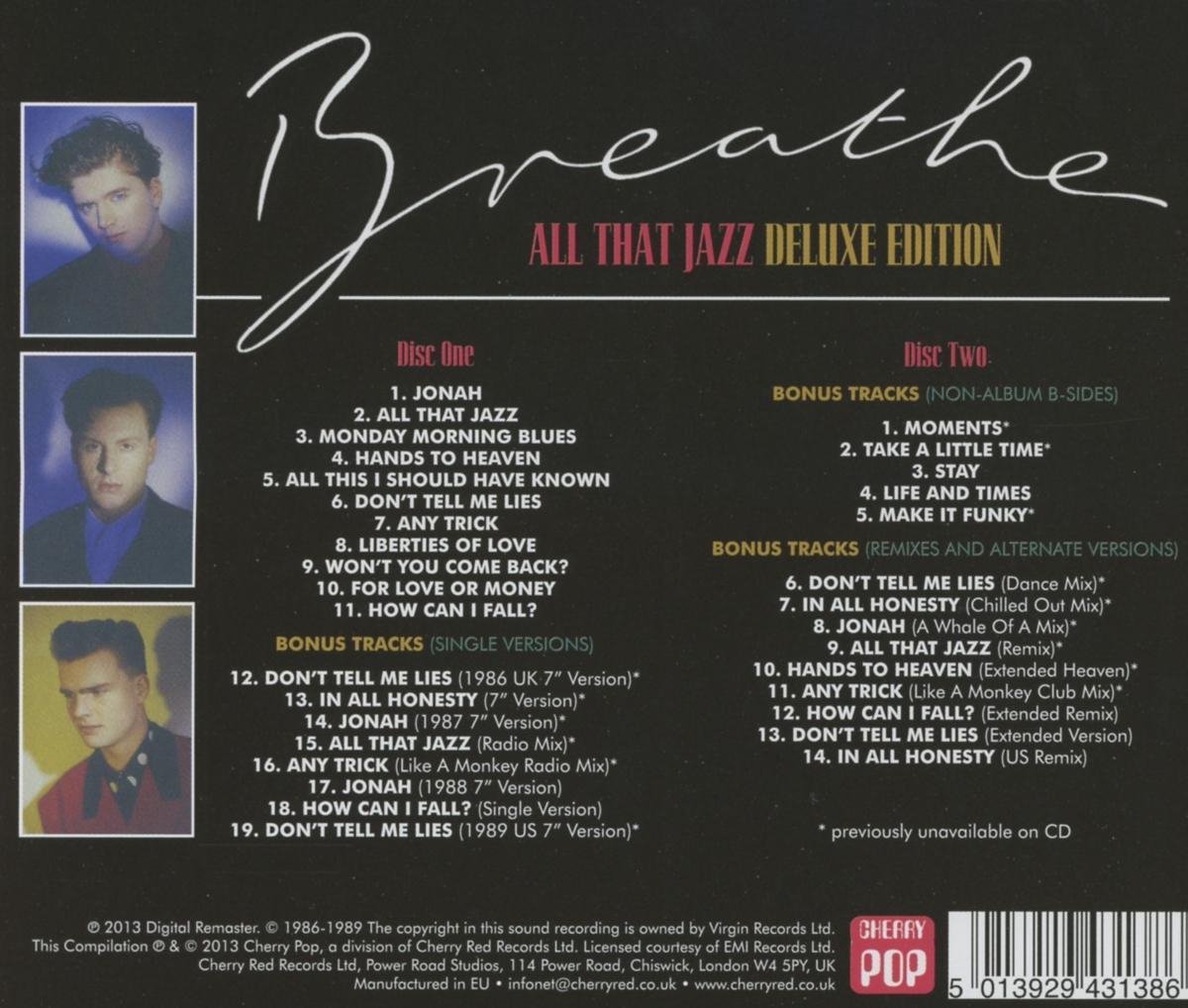All That Jazz, Breathe CD (album) Muziek