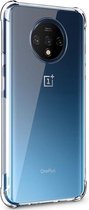 OnePlus 7T hoesje, Transparante Shock proof gel case met verstevigde hoeken, Volledig doorzichtig | GSM Hoesje / Telefoonhoesje Geschikt Voor: OnePlus 7T