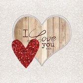 Ambiente - I Love You - papieren lunch servetten
