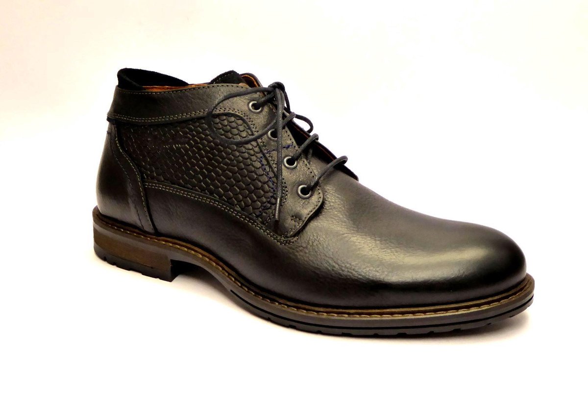 Australian Footwear Australian Heren Veterboot Warner 15.1300.01-A00 Zwart